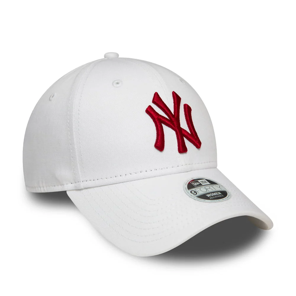 New Era Damen 9FORTY New York Yankees Baseball Cap - MLB League Essential - Weiß - Image 3
