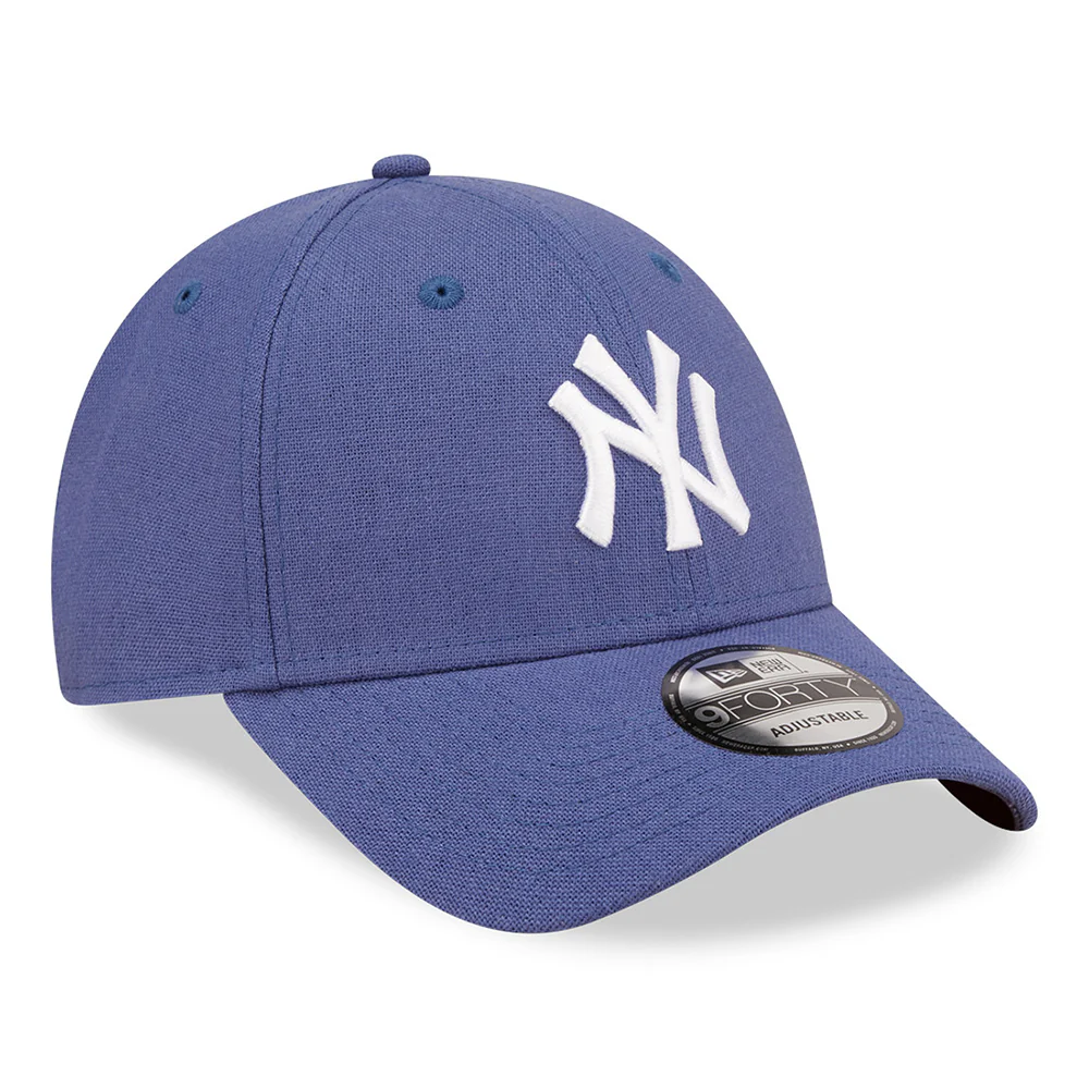 New Era 9FORTY New York Yankees Baseball Cap - MLB Linen - Blau-Weiß - Image 3