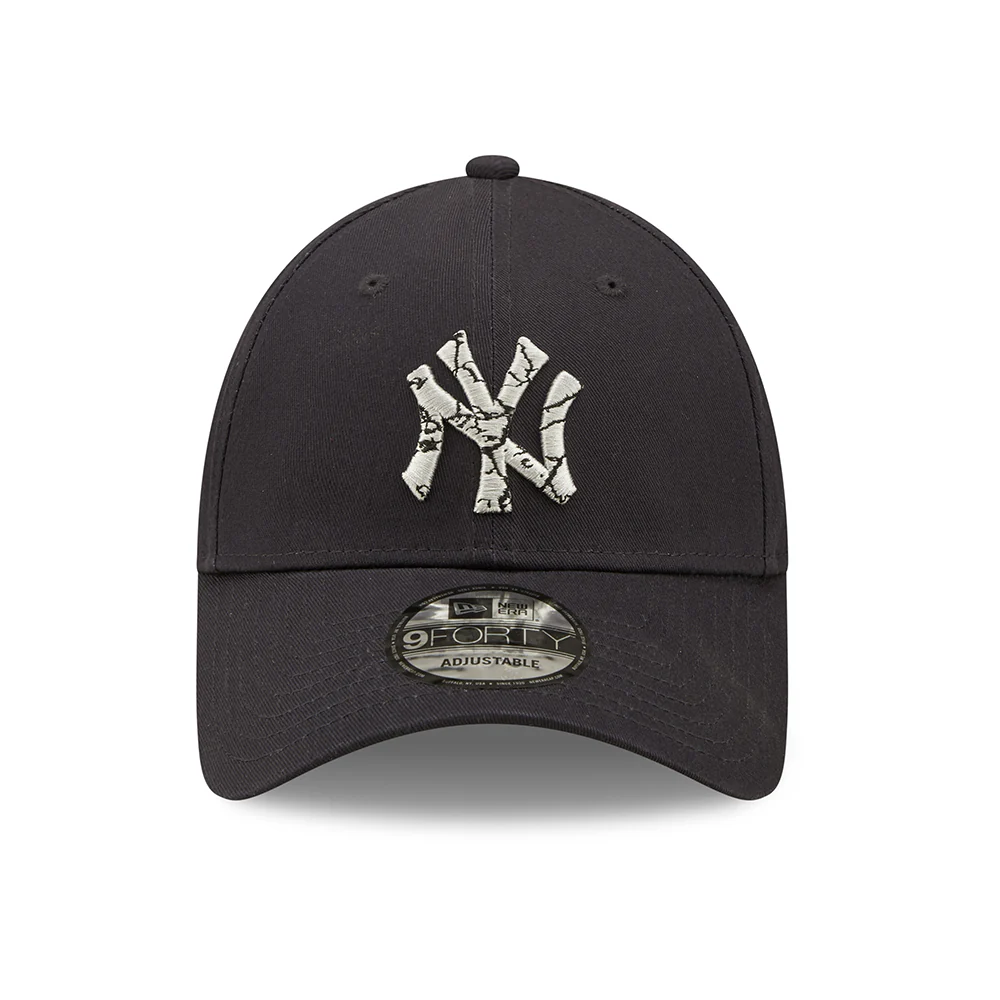 New Era 9FORTY New York Yankees Baseball Cap - MLB Marble Infill - Marineblau - Image 2