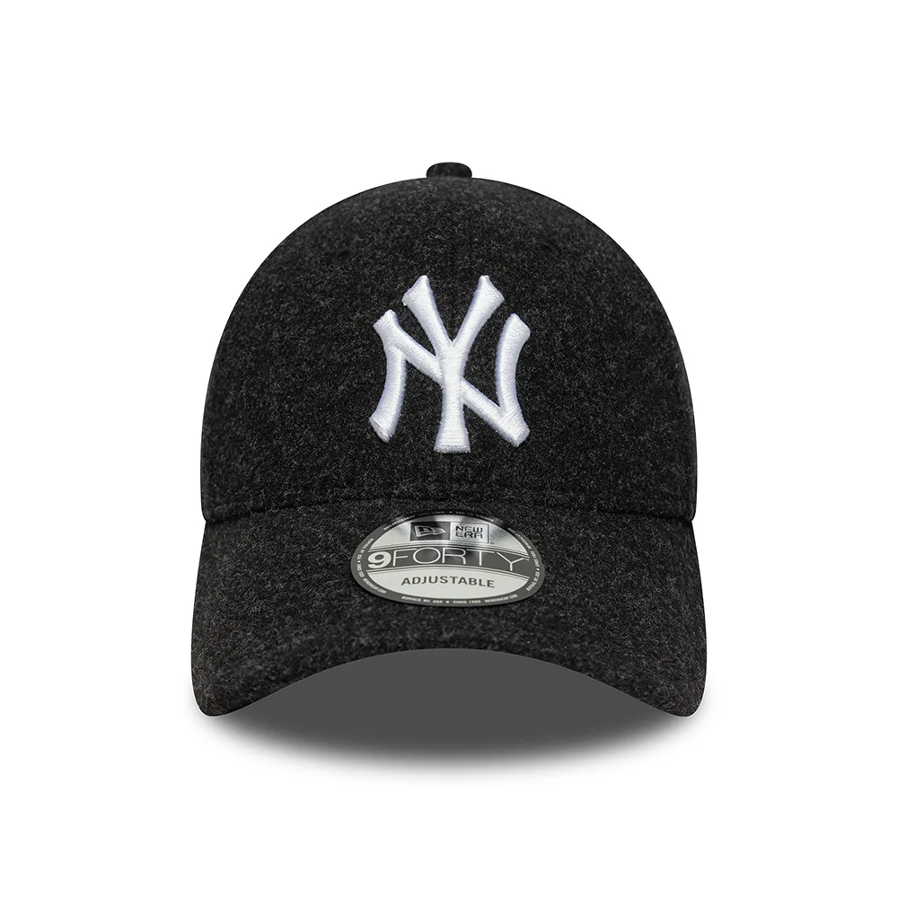 New Era 9FORTY New York Yankees Baseball Cap - MLB Melton - Schwarz-Weiß - Image 2