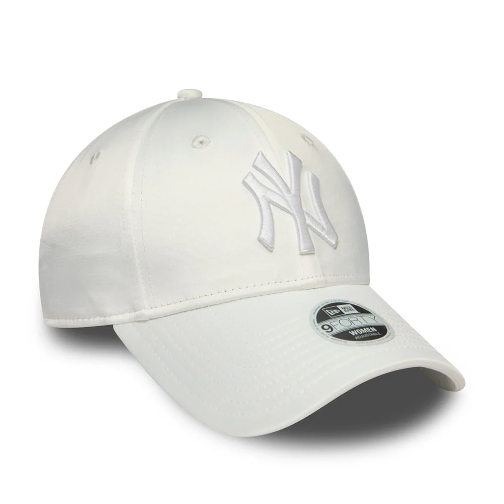 New Era 9FORTY New York Yankees Baseball Cap MLB Satin - Weiß - Image 3