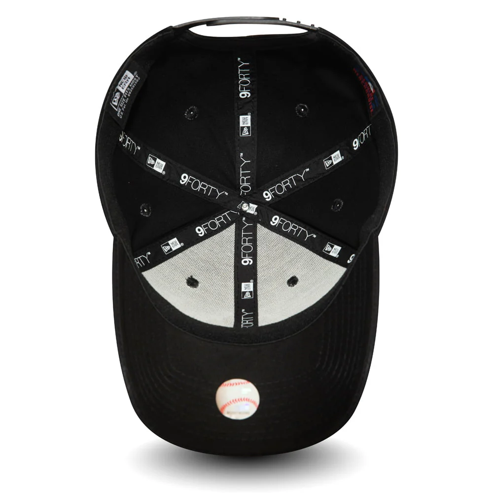 New Era 9FORTY New York Yankees Baseball Cap MLB Stretch Snap - Schwarz auf Schwarz - Image 5