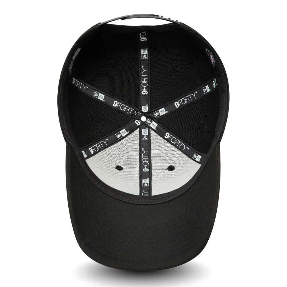 New Era 9FORTY New York Yankees Baseball Cap - MLB Team Contrast - Schwarz auf Schwarz - Image 3