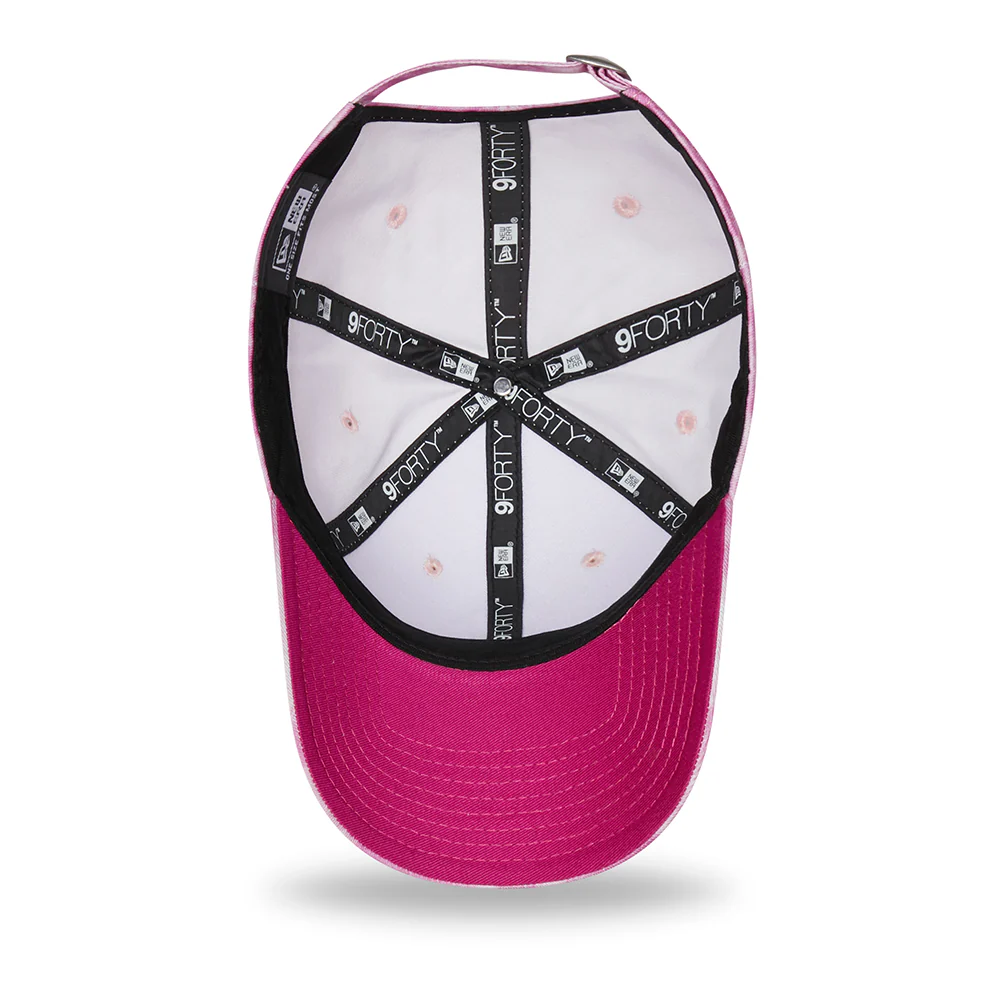 New Era 9FORTY New York Yankees Baseball Cap MLB Tie Dye - Pink-Weiß - Image 4