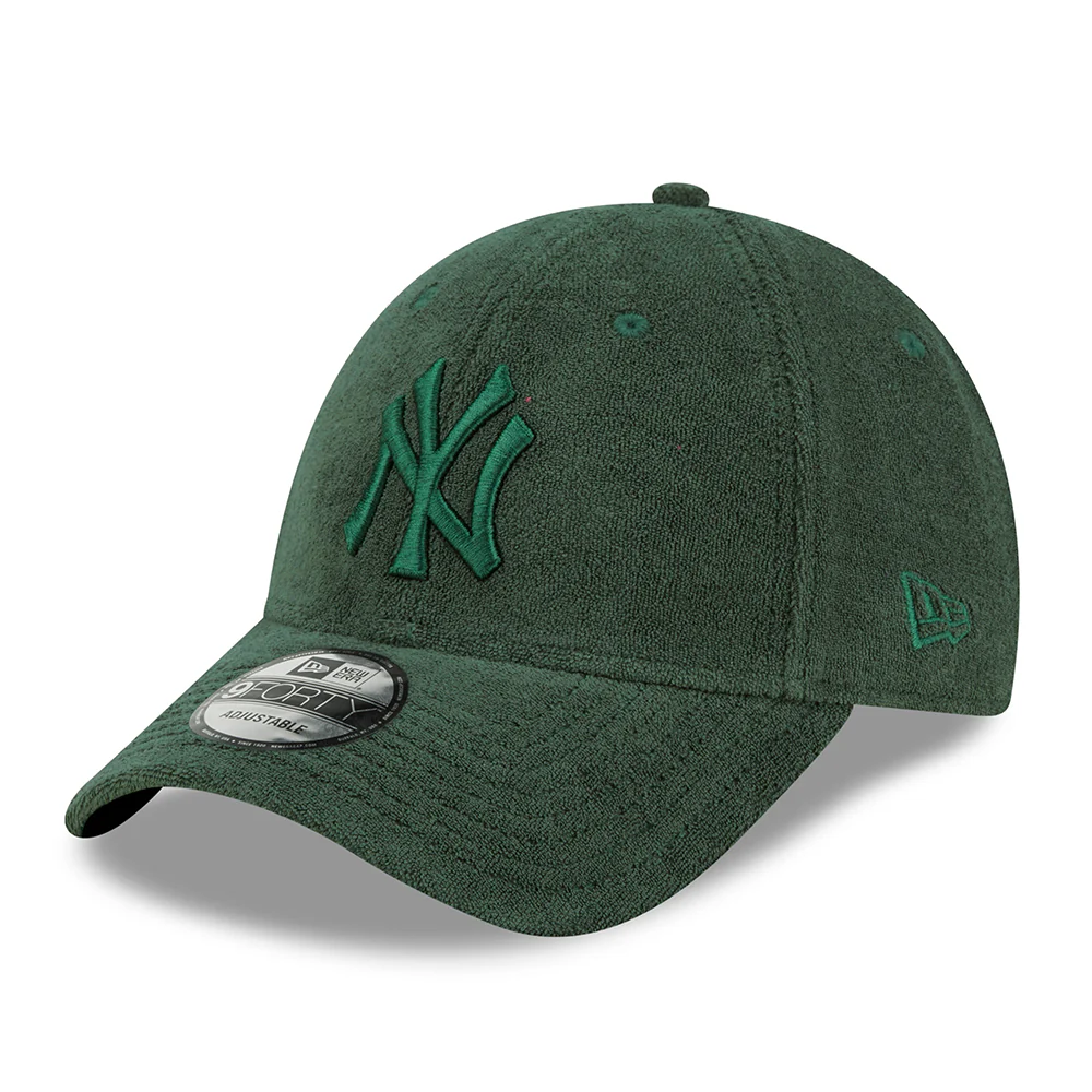 New Era 9FORTY New York Yankees Baseball Cap - MLB Towelling - Dunkelgrün