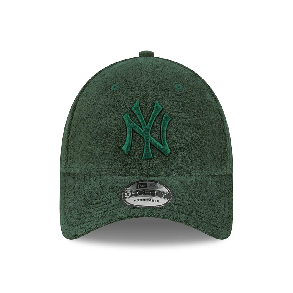 New Era 9FORTY New York Yankees Baseball Cap - MLB Towelling - Dunkelgrün - Image 2