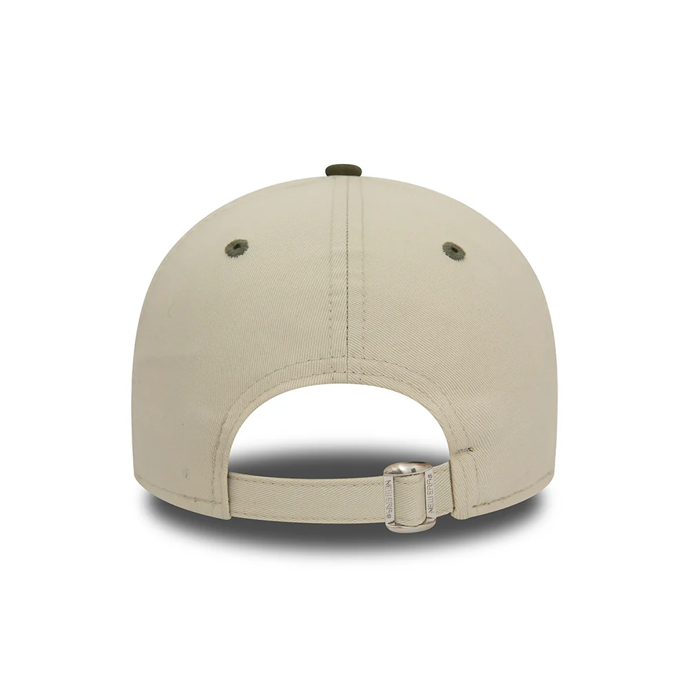 New Era 9FORTY New York Yankees Baseball Cap - MLB White Crown - Elfenbein-Olivgrün - Image 3