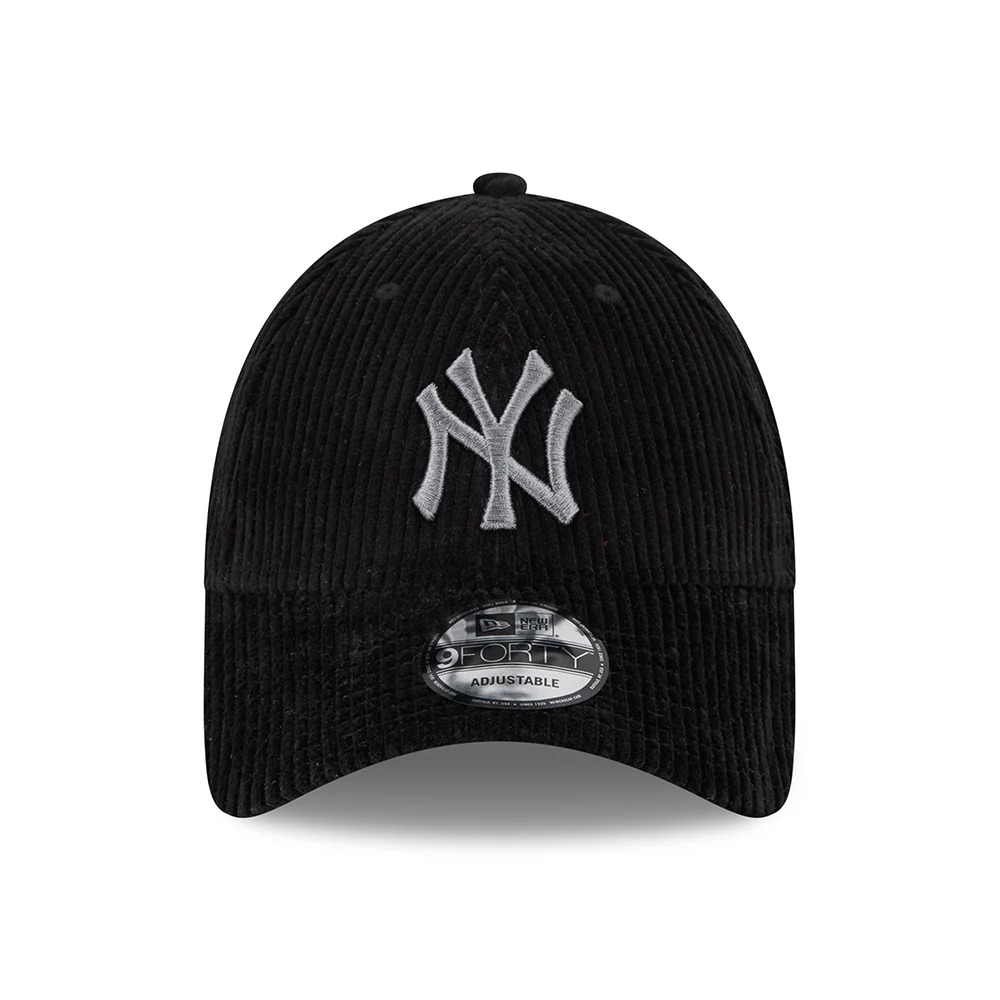 New Era 9FORTY New York Yankees Baseball Cap MLB Wide Cord - Schwarz-Grau - Image 2