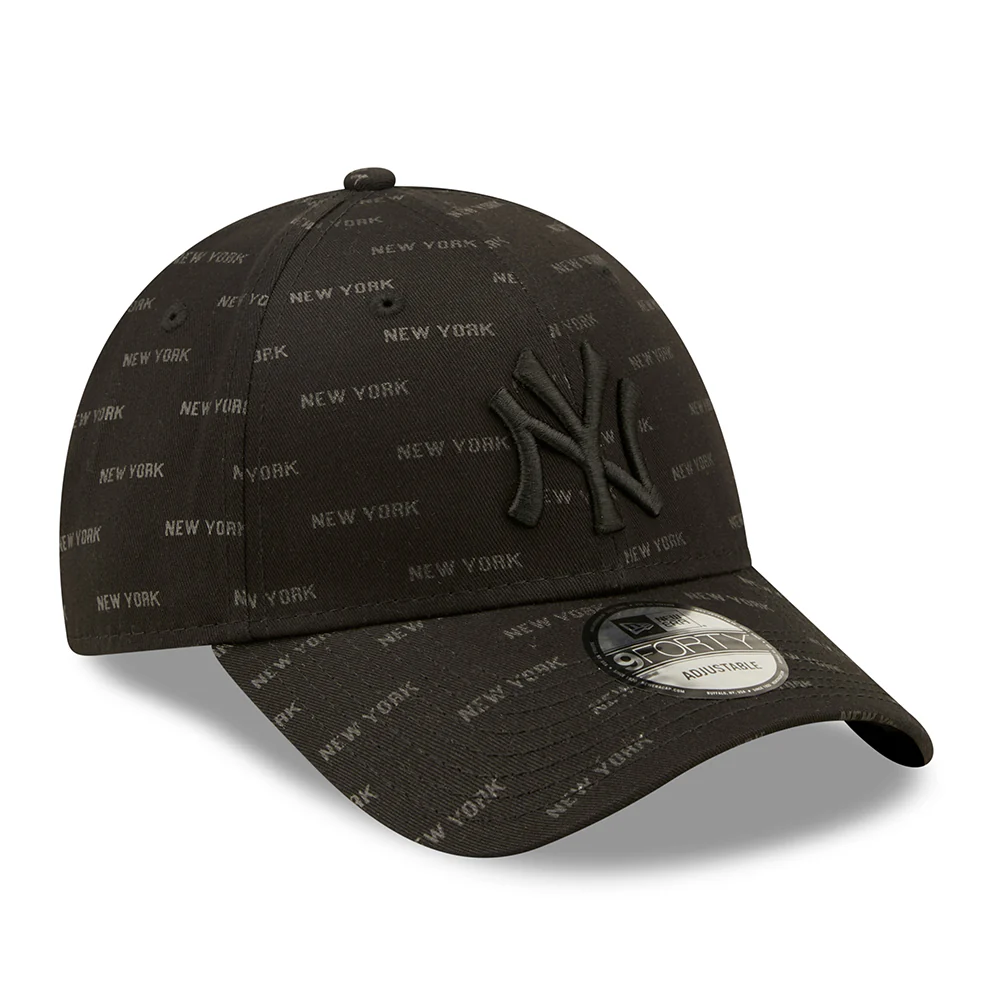 New Era 9FORTY New York Yankees Snapback Cap - MLB Monogram AOP - Schwarz - Image 3