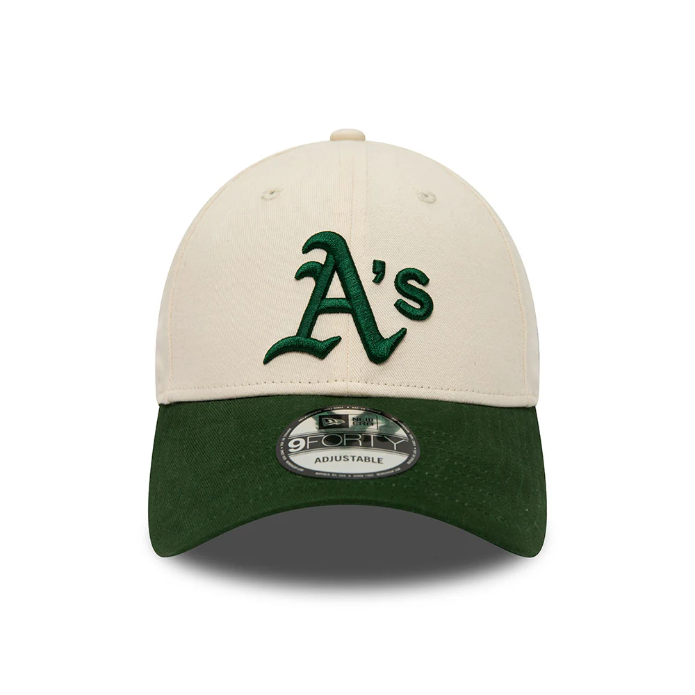 New Era 9FORTY Oakland Athletics Baseball Cap - MLB - Cremefarben-Dunkelgrün - Image 2