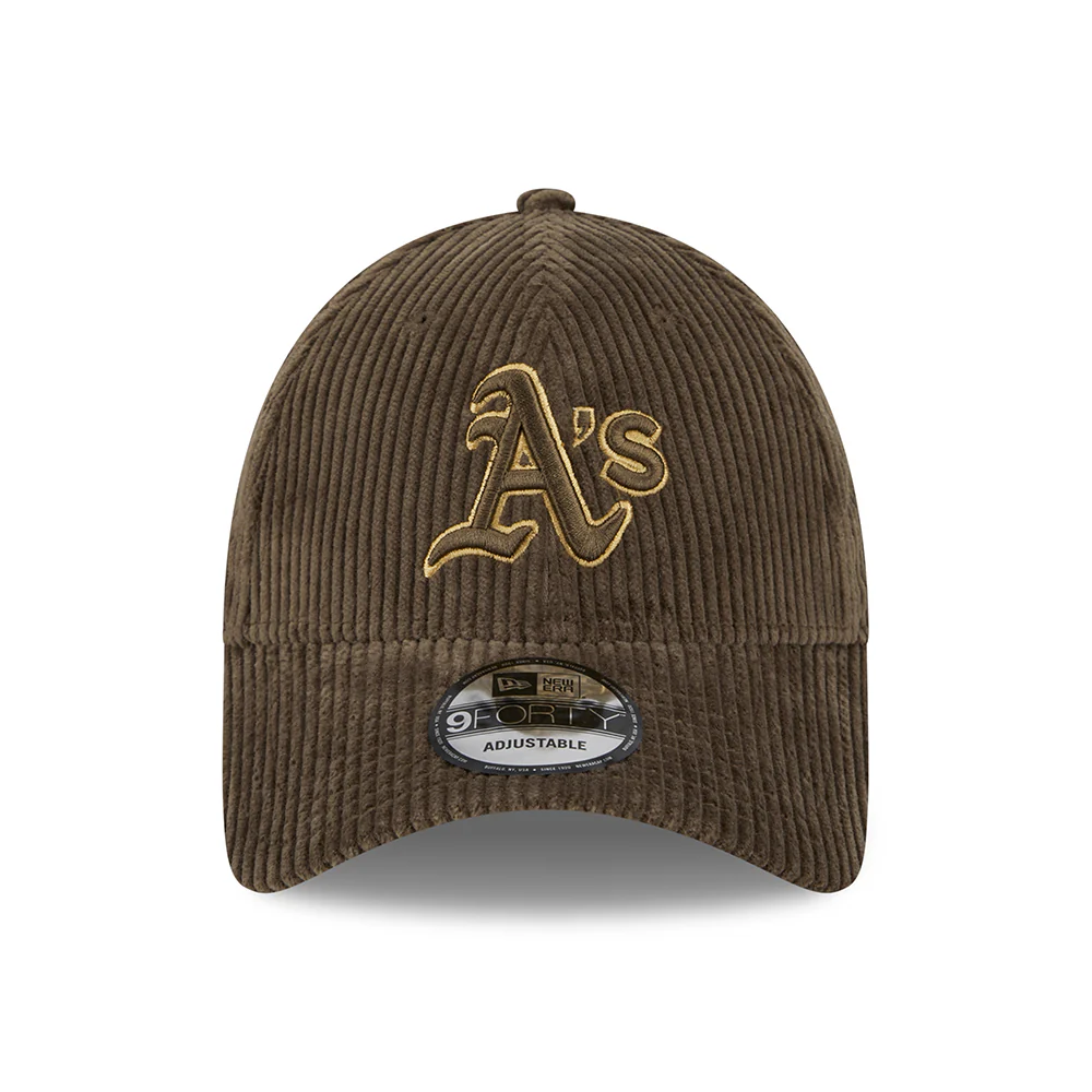 New Era 9FORTY Oakland Athletics Baseball Cap - MLB Wide Cord - Braun-Bronze - Image 2