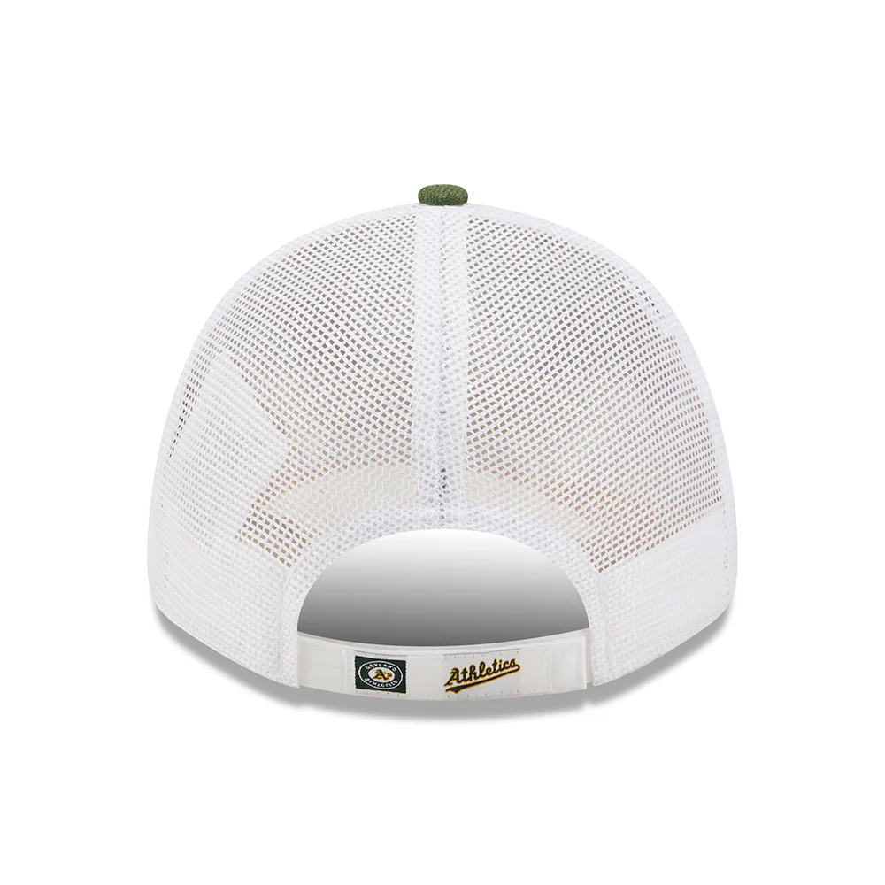 New Era 9FORTY Oakland Athletics Trucker Cap - MLB Home Field - Olivgrün Meliert - Image 3