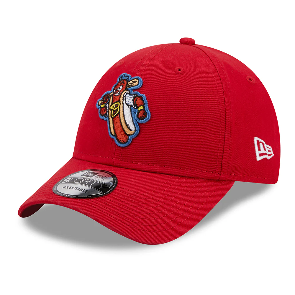 New Era 9FORTY Reading Fightin Phils Baseball Cap - Minor League - Scharlachrot