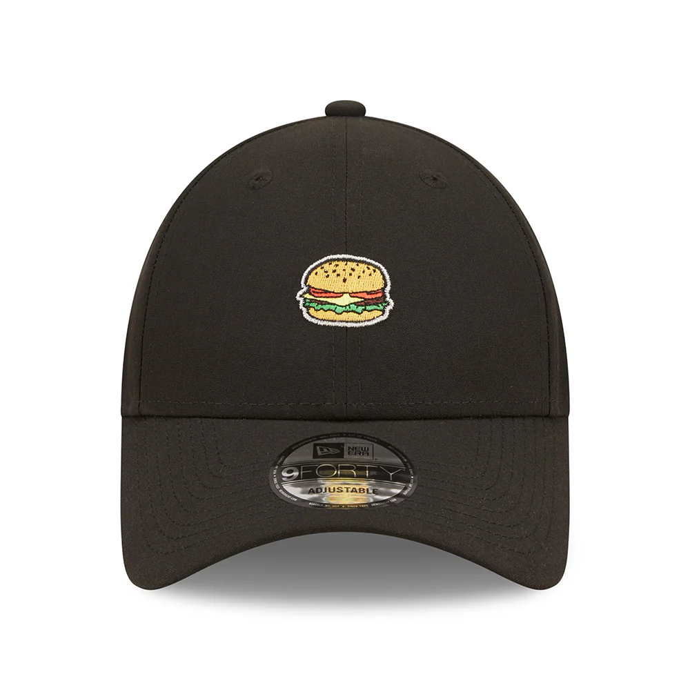 New Era 9FORTY Repreve Burger Baseball Cap - NE Food Icon - Schwarz - Image 2