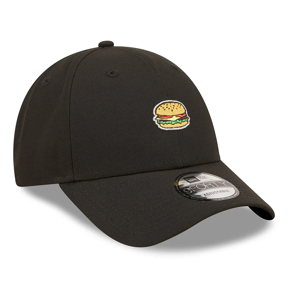 New Era 9FORTY Repreve Burger Baseball Cap - NE Food Icon - Schwarz - Image 3
