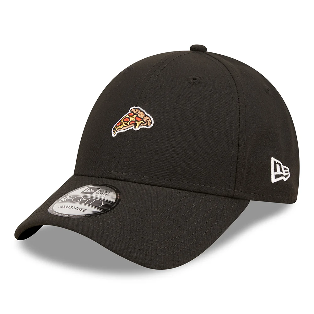 New Era 9FORTY Repreve Pizza Baseball Cap - NE Food Icon - Schwarz