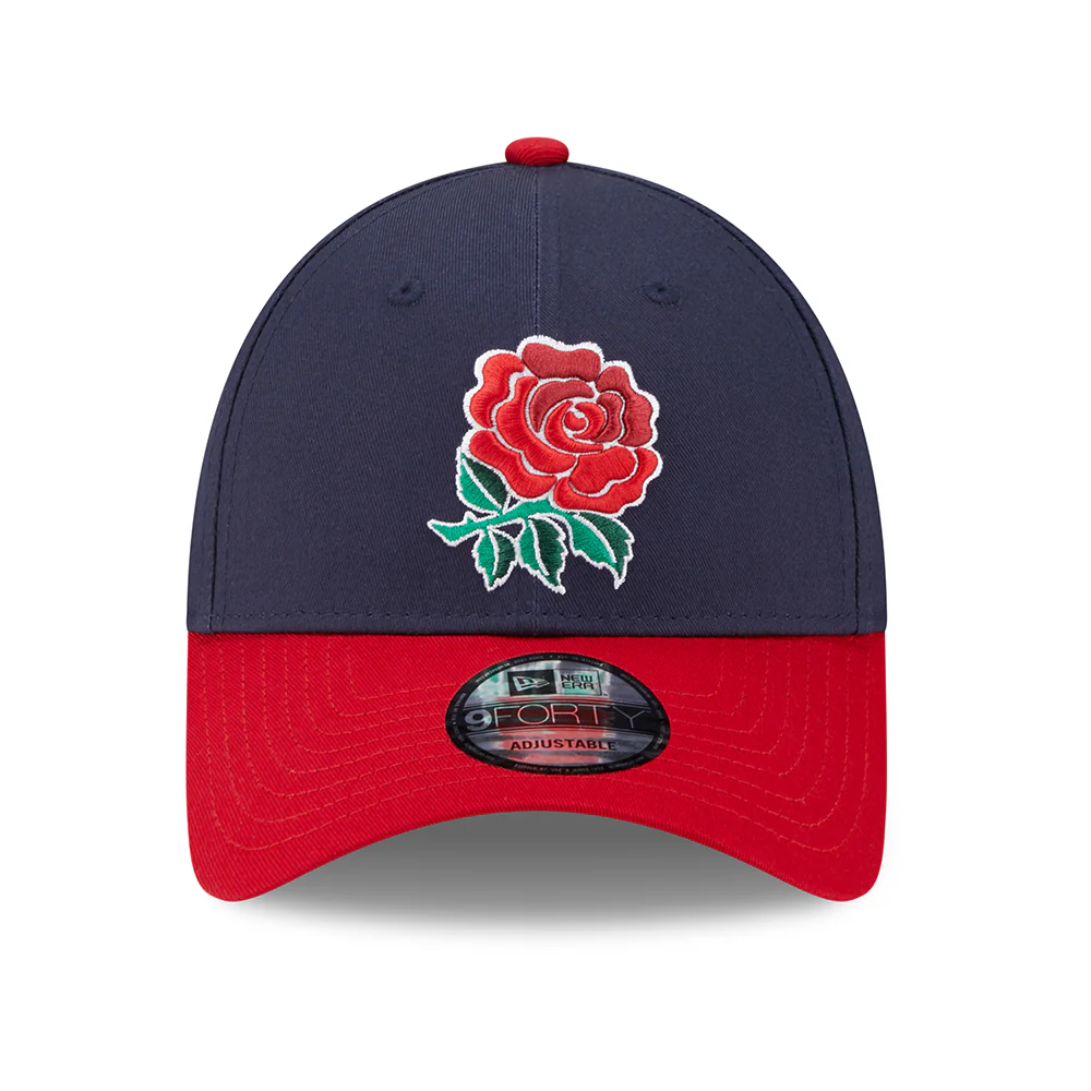 New Era 9FORTY Rugby Football Union Baseball Cap - Core - Marineblau-Scharlachrot - Image 2