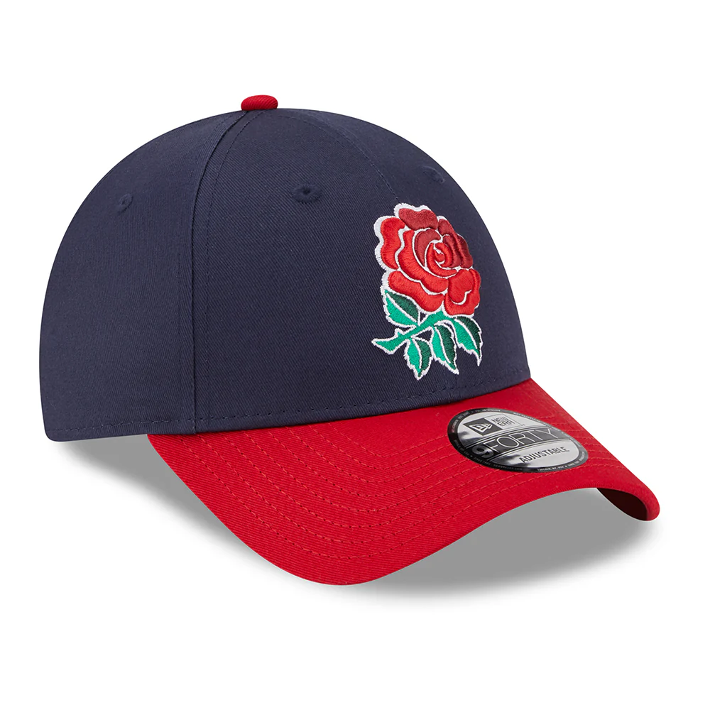 New Era 9FORTY Rugby Football Union Baseball Cap - Core - Marineblau-Scharlachrot - Image 3