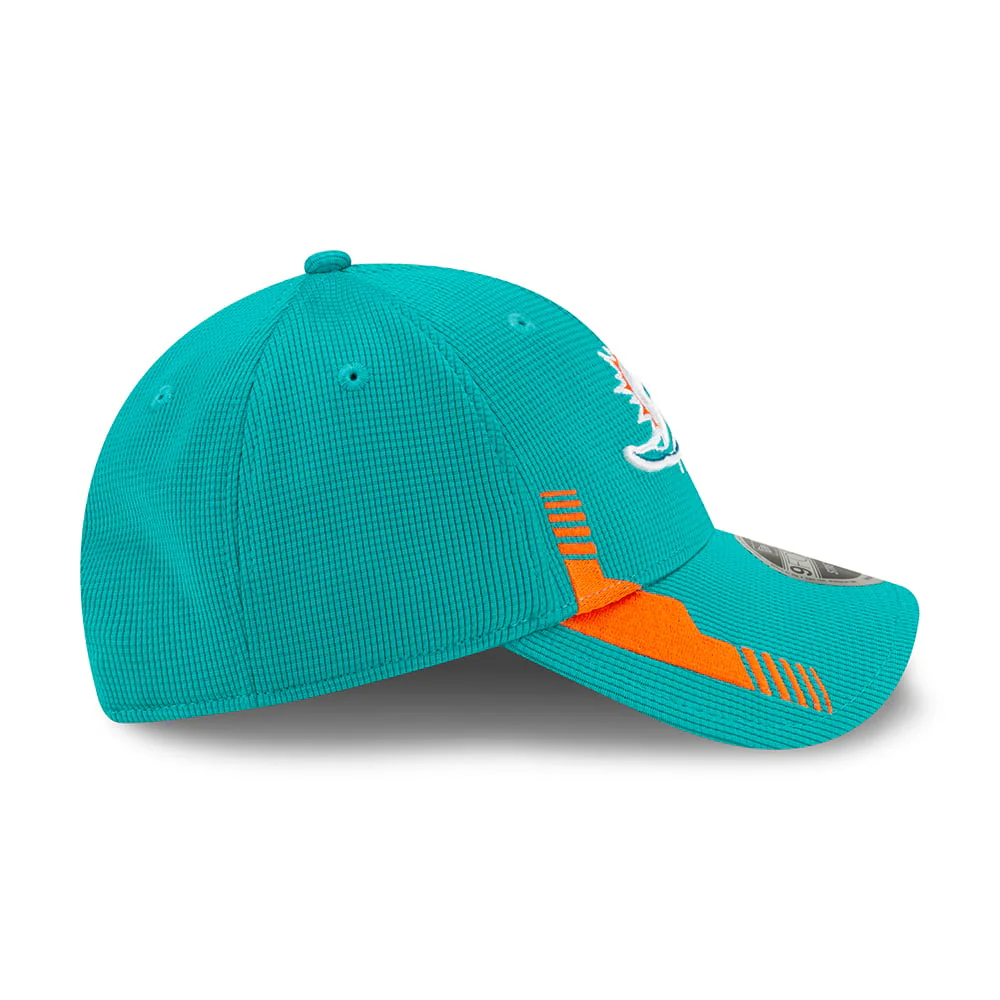 New Era 9FORTY Snap Miami Dolphins Baseball Cap - NFL Sideline Home - Petrol-Orange - Image 3
