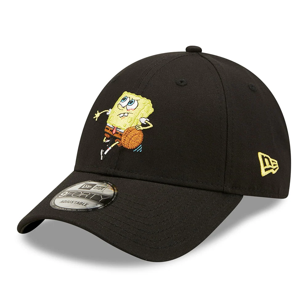 New Era 9FORTY SpongeBob Schwammkopf Baseball Cap - Sporty Sponge - Schwarz