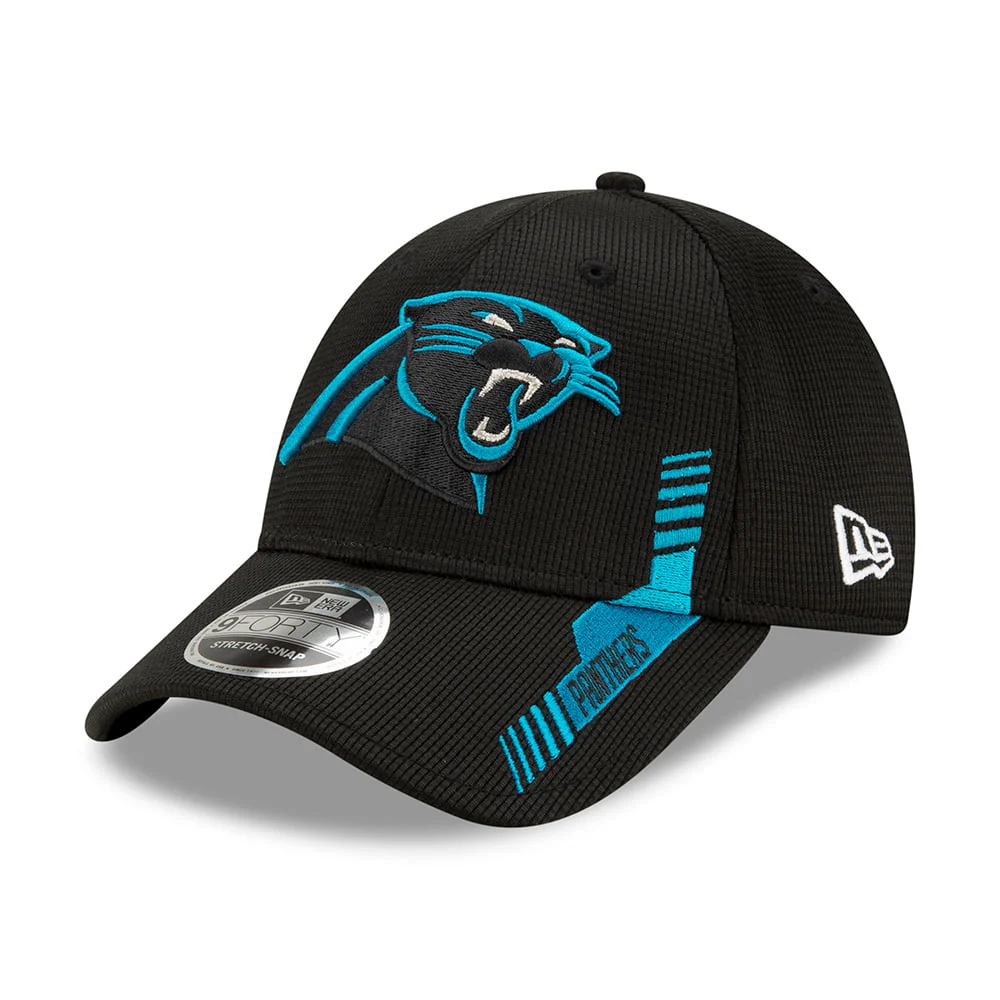 New Era 9FORTY Stretch Snap Carolina Panthers Baseball Cap - NFL Sideline Home - Schwarz-Blau