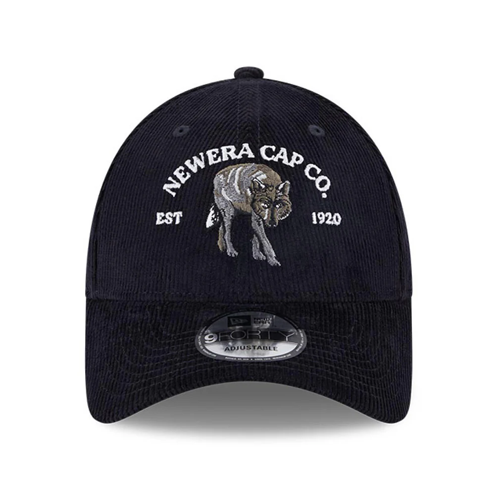 New Era 9FORTY Wolf Baseball Cap - NE Cord - Marineblau - Image 2