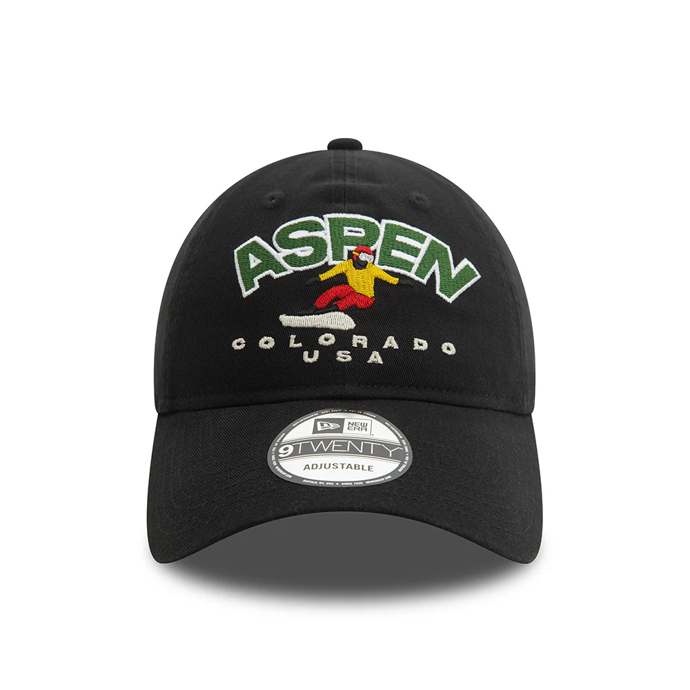 New Era 9TWENTY Aspen Baseball Cap - Washed Ski - Schwarz - Image 2