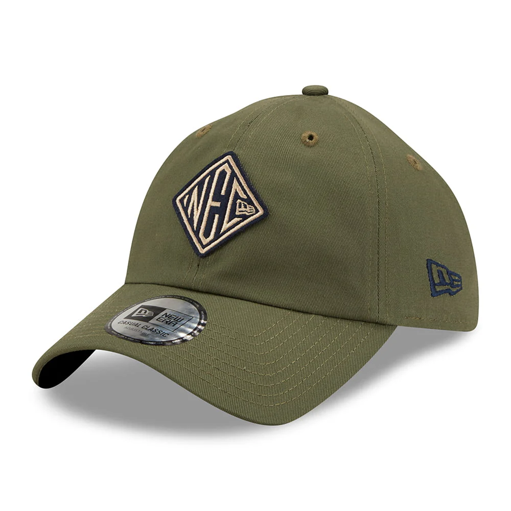 New Era 9TWENTY Baseball Cap aus Baumwolle - NEC Felt Patch Casual Classic - Olivgrün