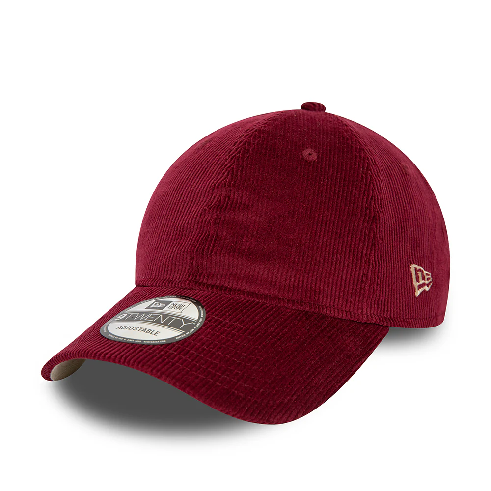 New Era 9TWENTY Baseball Cap - NE Cord - Kardinalrot