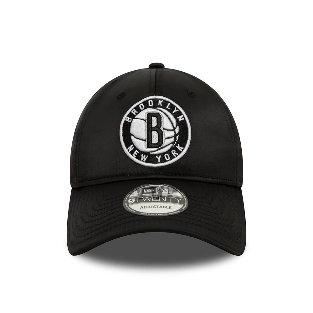 New Era 9TWENTY Brooklyn Nets Baseball Cap - NBA Satin - Schwarz - Image 2