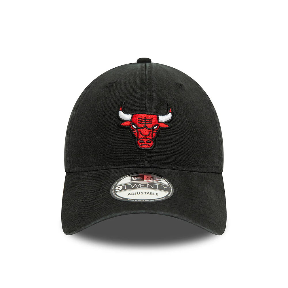 New Era 9TWENTY Chicago Bulls Baseball Cap - NBA Contrast Underbrim - Verwaschenes Schwarz-Rot - Image 2