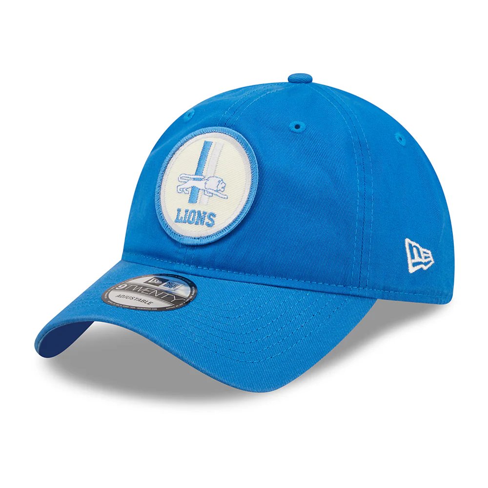 New Era 9TWENTY Detroit Lions Baseball Cap - NFL Sideline Historic - Blau