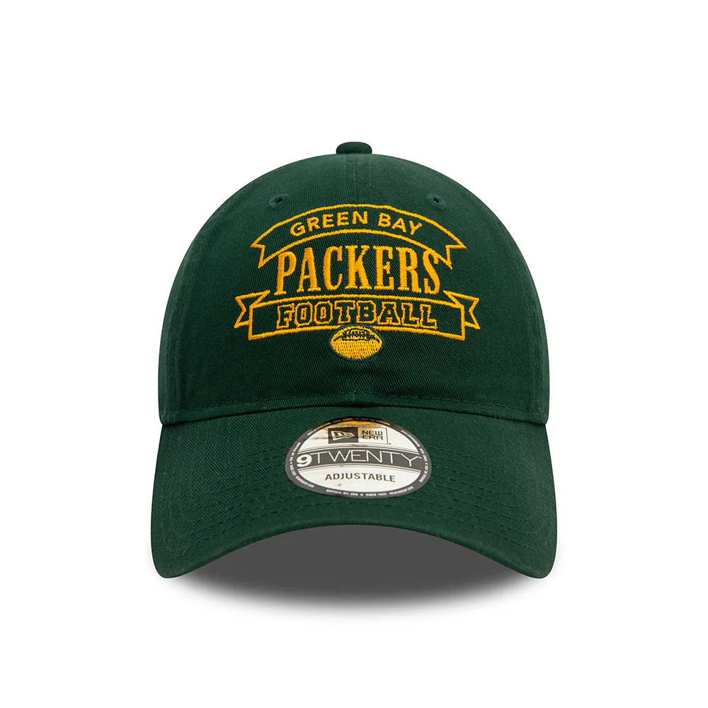 New Era 9TWENTY Green Bay Packers Baseball Cap - NFL Retro - Dunkelgrün - Image 2
