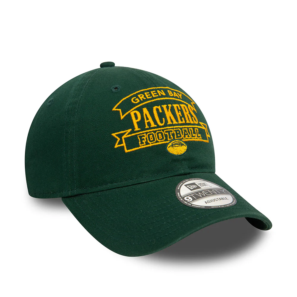 New Era 9TWENTY Green Bay Packers Baseball Cap - NFL Retro - Dunkelgrün - Image 3