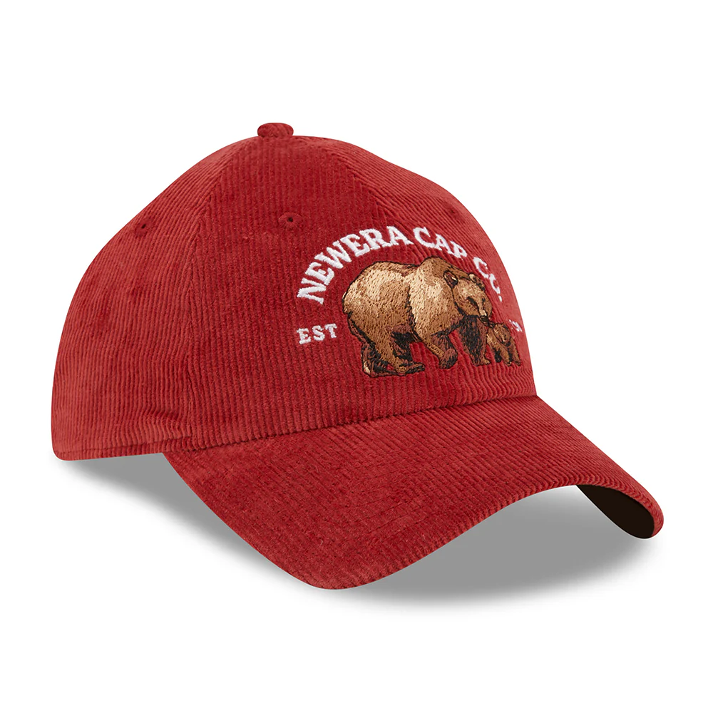 New Era 9TWENTY Kord Bär Baseball Cap - Wildlife Casual Classic - Weinrot - Image 3