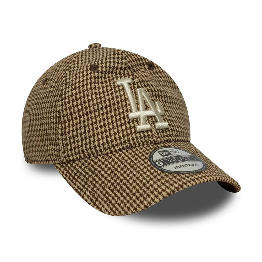 New Era 9TWENTY L.A. Dodgers Baseball Cap - MLB Hountstooth - Beige-Braun - Image 3