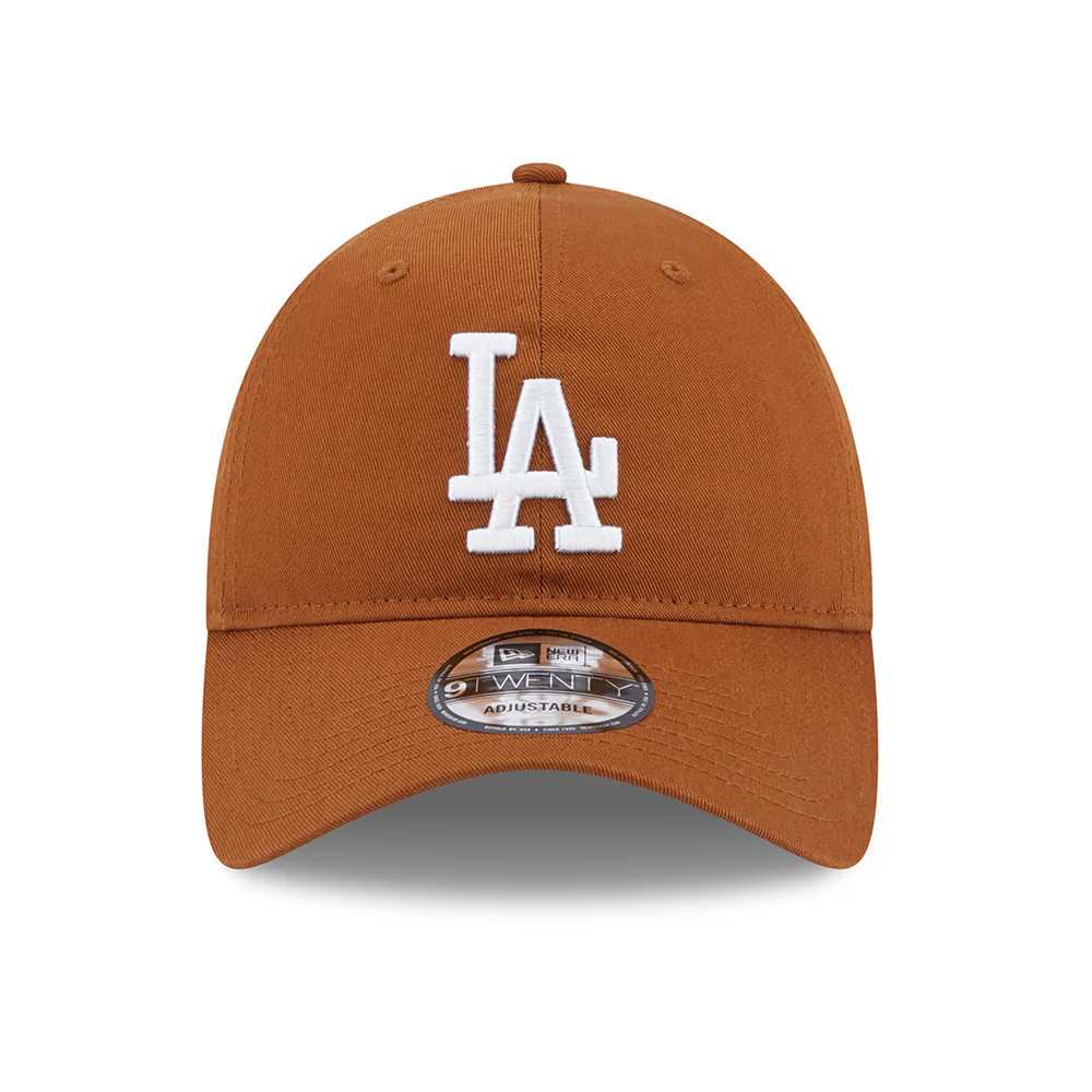 New Era 9TWENTY L.A. Dodgers Baseball Cap - MLB League Essential II - Toffee-Weiß - Image 2