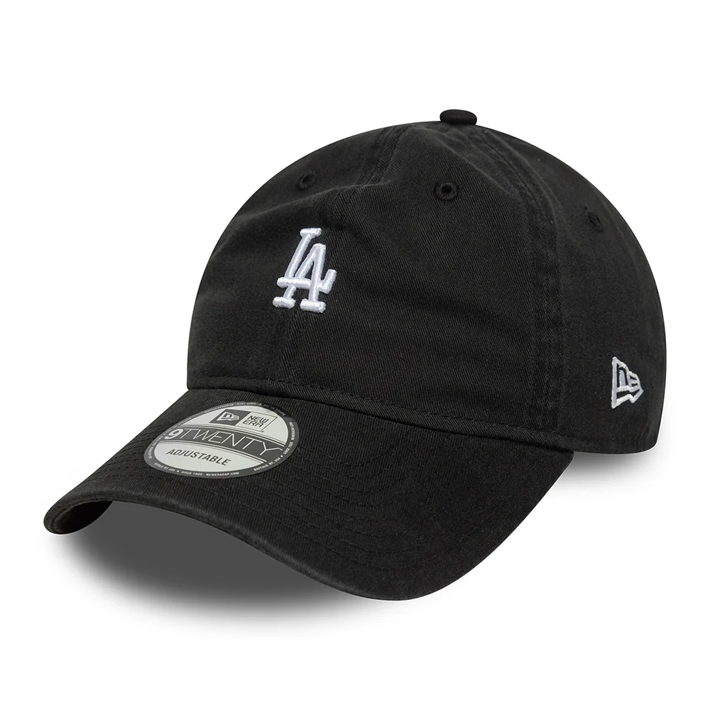 New Era 9TWENTY L.A. Dodgers Baseball Cap - MLB Mini Washed - Schwarz-Weiß
