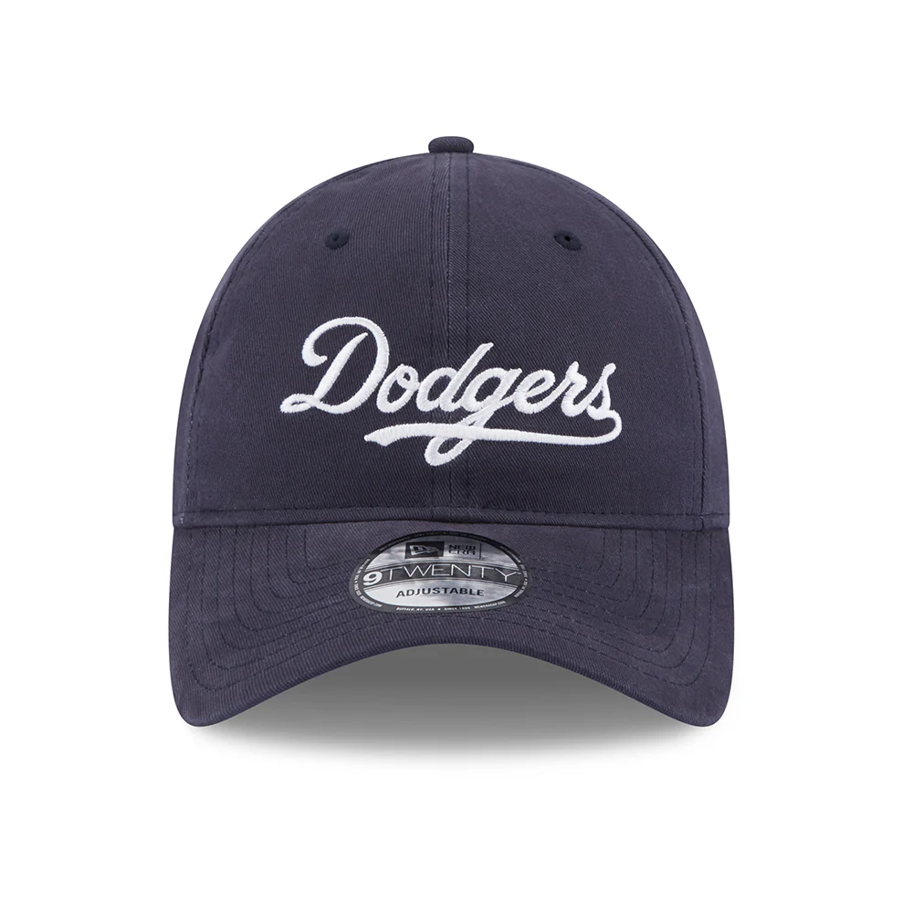 New Era 9TWENTY L.A. Dodgers Baseball Cap - MLB Team Script - Marineblau-Weiß - Image 2