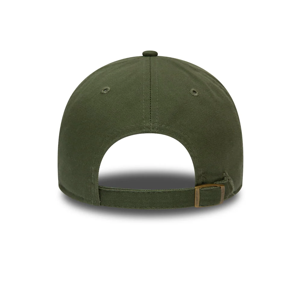 New Era 9TWENTY L.A. Dodgers Baseball Cap MLB Washed Casual Classic - Olivgrün-Weiß - Image 4