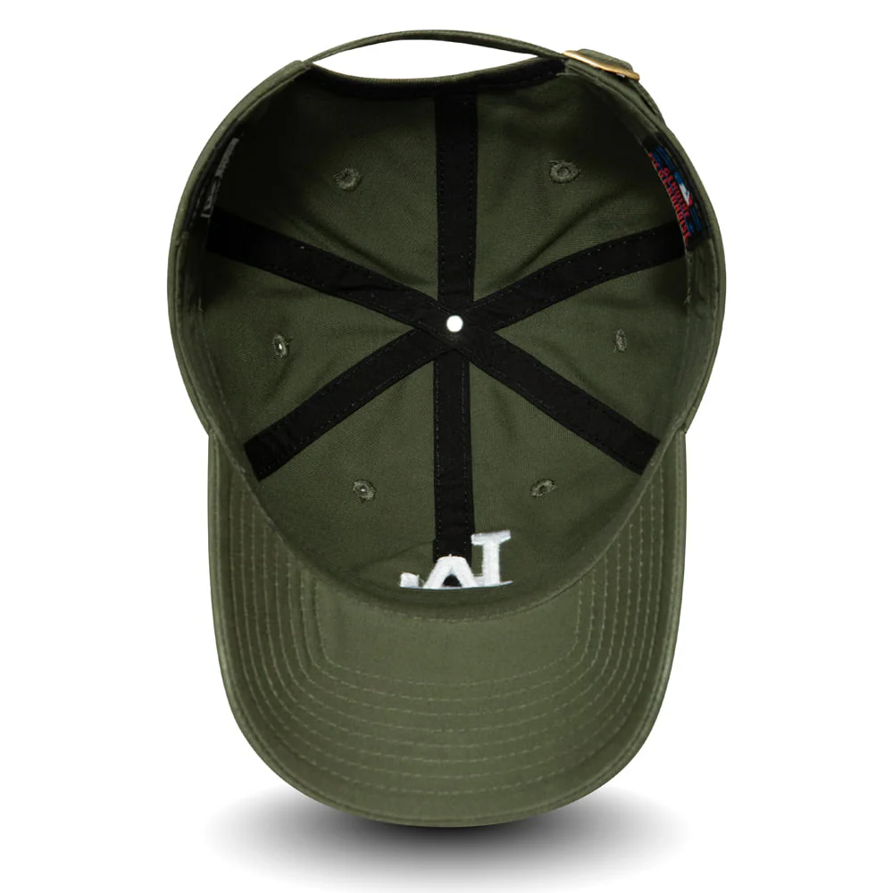 New Era 9TWENTY L.A. Dodgers Baseball Cap MLB Washed Casual Classic - Olivgrün-Weiß - Image 5