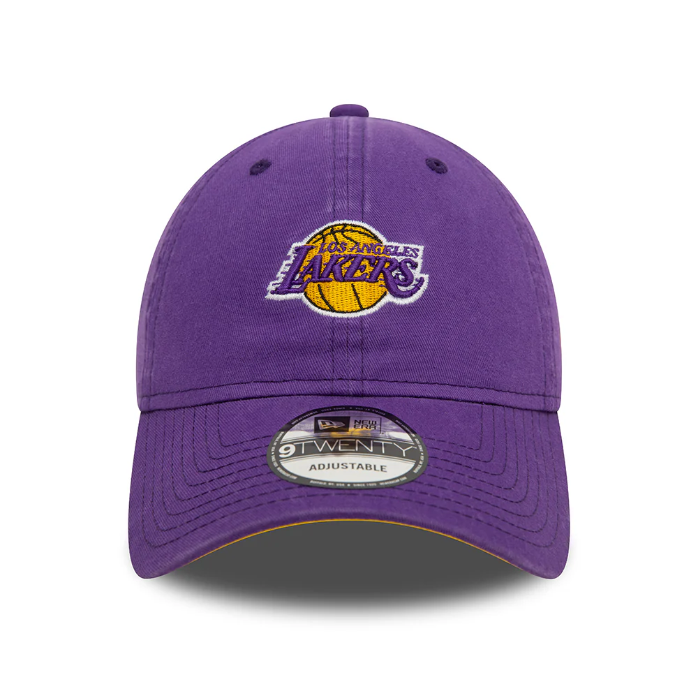 New Era 9TWENTY L.A. Lakers Baseball Cap - NBA Contrast Underbrim - Verwaschenes Lila-Gelb - Image 2