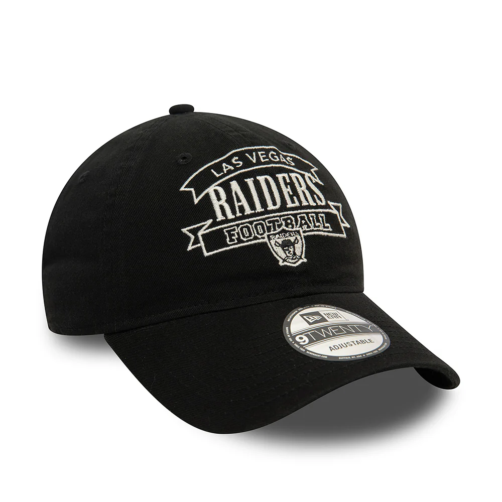 New Era 9TWENTY Las Vegas Raiders Baseball Cap - NFL Retro - Schwarz - Image 3