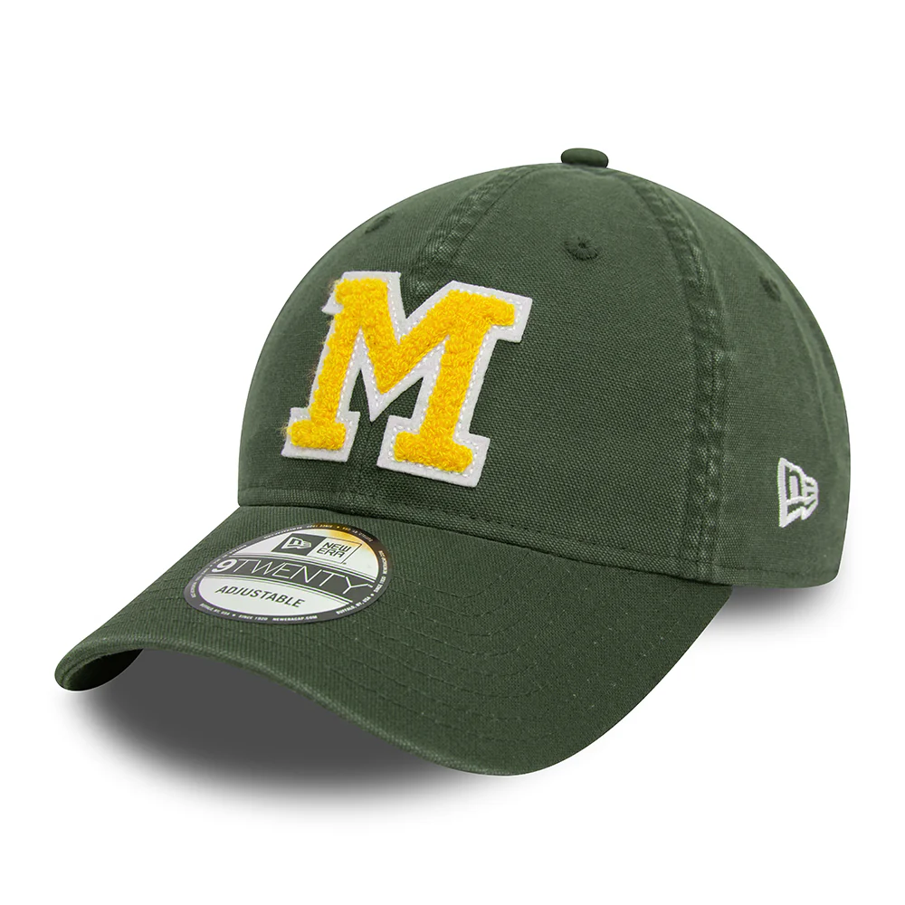 New Era 9TWENTY Milwaukee Brewers Baseball Cap - MLB Varsity Cooperstown - Moosgrün