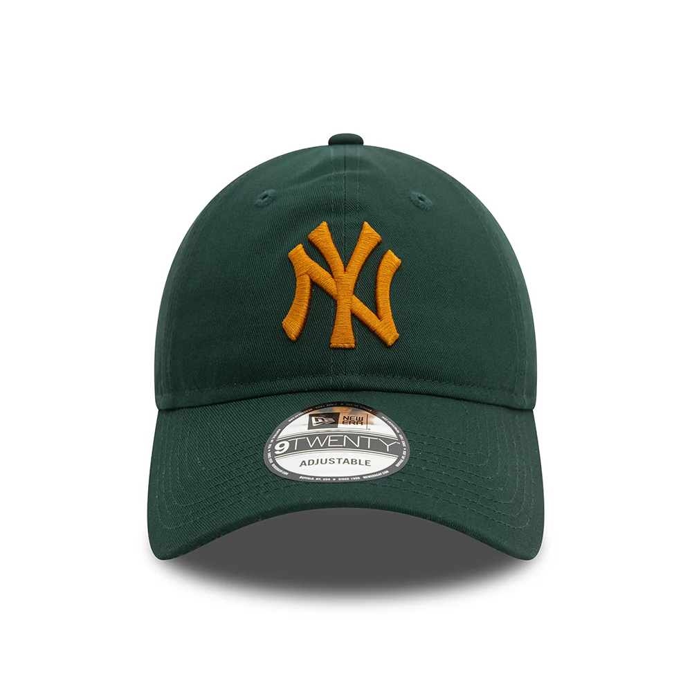 New Era 9TWENTY New York Yankees Baseball Cap - MLB League Casual - Dunkelgrün-Bernsteingelb - Image 2