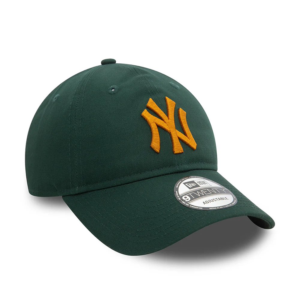 New Era 9TWENTY New York Yankees Baseball Cap - MLB League Casual - Dunkelgrün-Bernsteingelb - Image 3