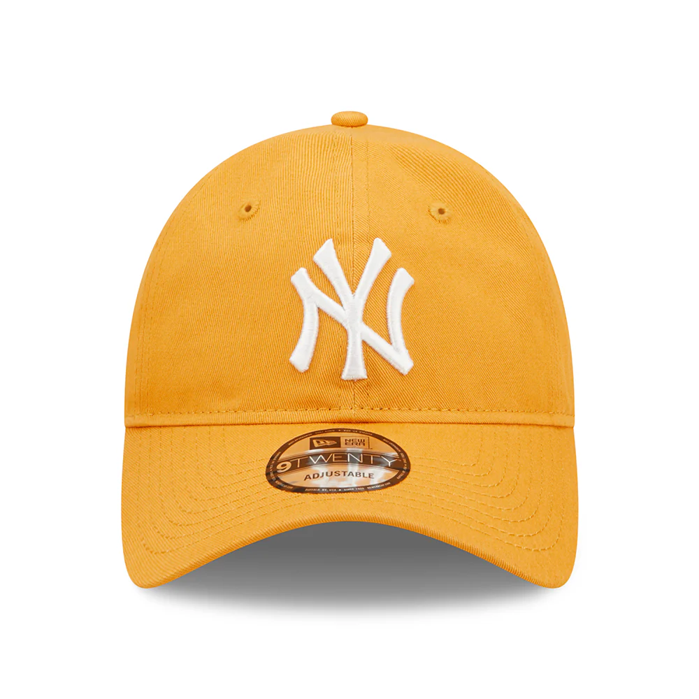 New Era 9TWENTY New York Yankees Baseball Cap - MLB League Casual - Senfgelb-Weiß - Image 2
