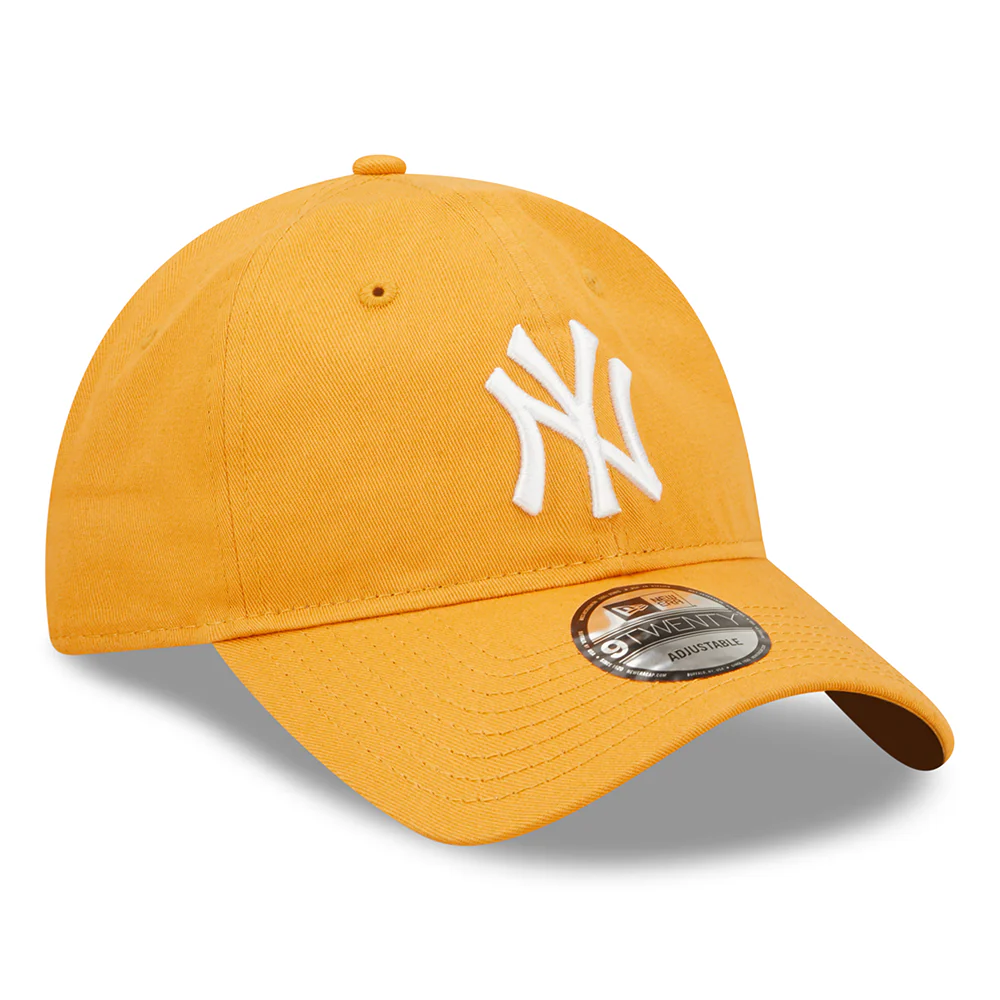New Era 9TWENTY New York Yankees Baseball Cap - MLB League Casual - Senfgelb-Weiß - Image 3