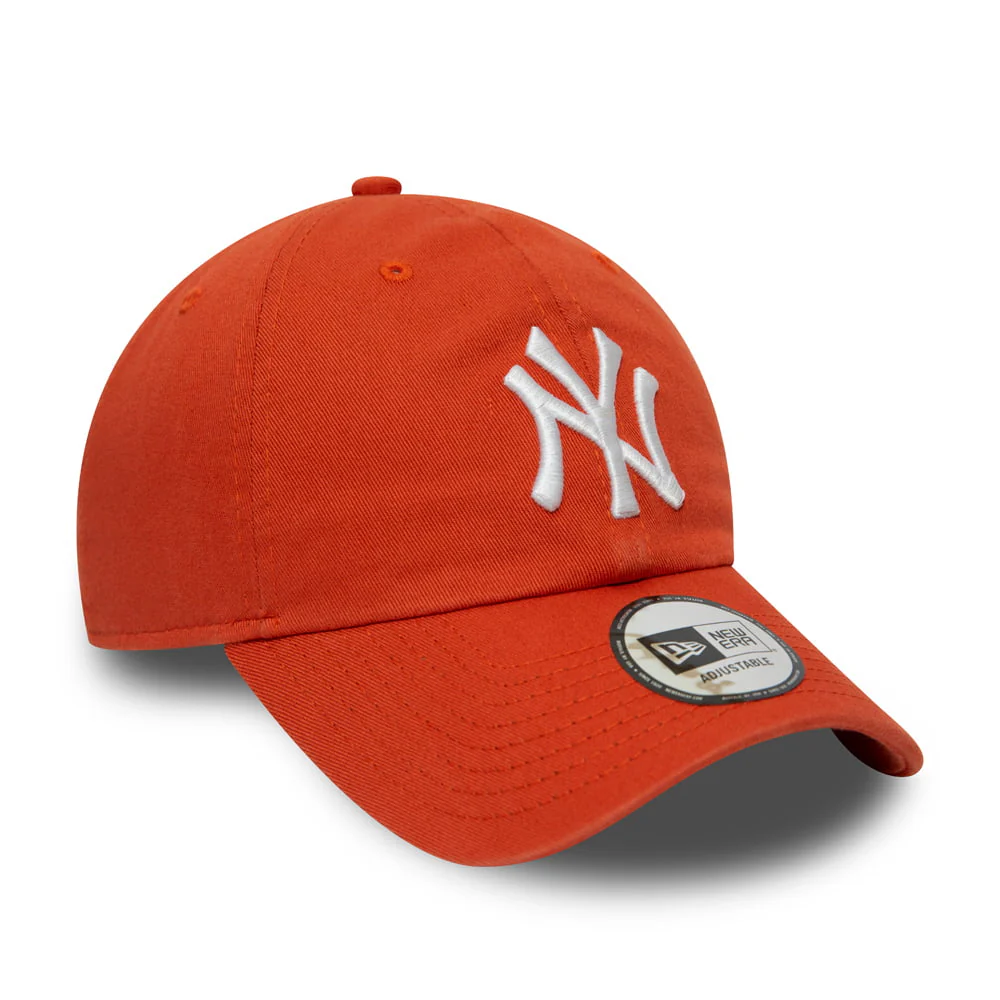 New Era 9TWENTY New York Yankees Baseball Cap - MLB Washed Casual Classic - Orange - Image 3