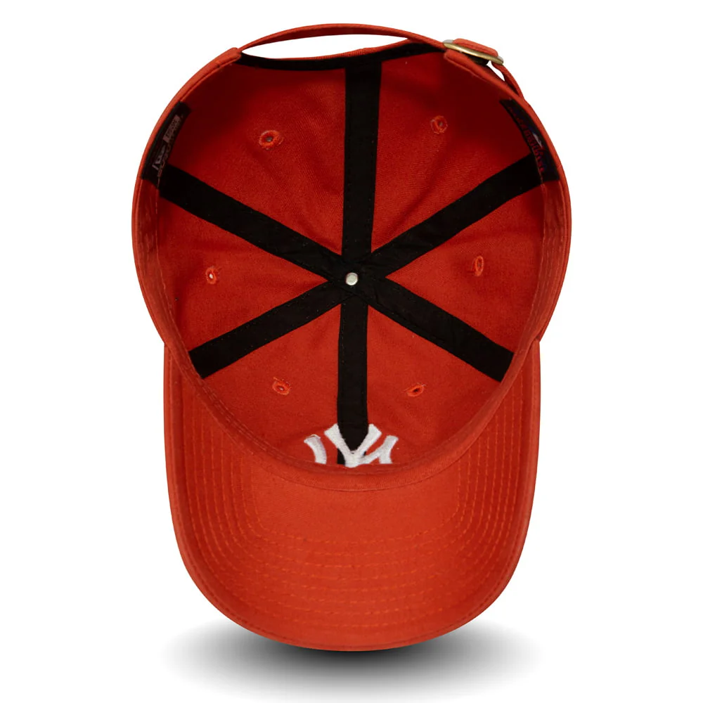New Era 9TWENTY New York Yankees Baseball Cap - MLB Washed Casual Classic - Orange - Image 5